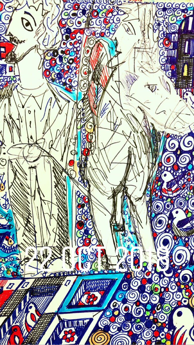 1creationaday's tweet photo. The betrothed - #ink on #paper #New #artwork #artist #artistsoninstagram #artworks #artsy #arte #artistic #creative #creation #creativity #colorsplash #onecreationperday #modernart #designer #design #drawing #doodle #doodles #doodlesofinstagram #myart #painting #instart #sketch https://t.co/zLG98p9NW9