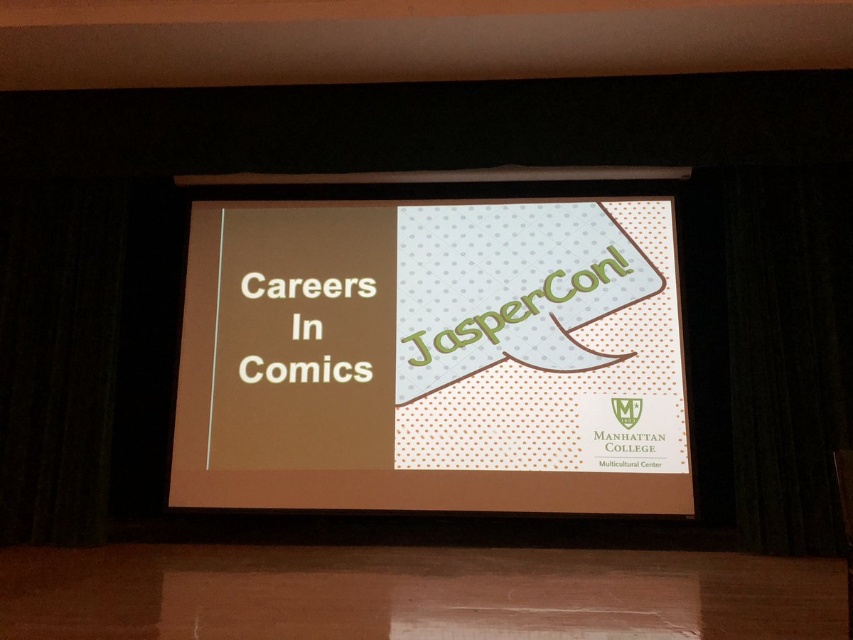 blackcomicscoll's tweet photo. Our AMAZING Founder moderating the hell out of #CareersInComics. #Pow #Bam #Yassssssss #JasperCon https://t.co/jgoyl5iFa1
