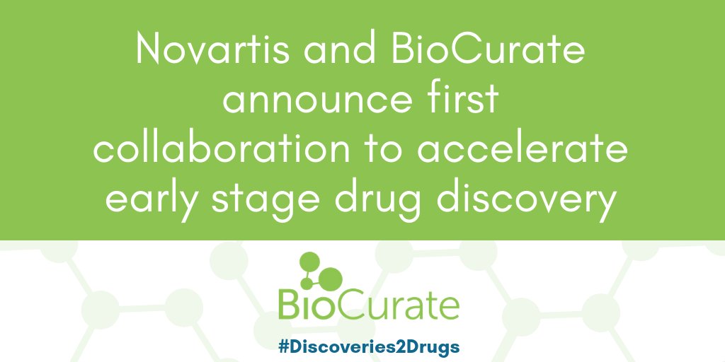 BioCurate's tweet photo. BioCurate is excited to announce a collaboration with @Novartis. This arrangement is the first in a number of similar arrangements currently under discussion with other potential global and local industry partners. Read more via https://t.co/3DzPNJp0EO #AusBio18 https://t.co/qiJiaeLrrv
