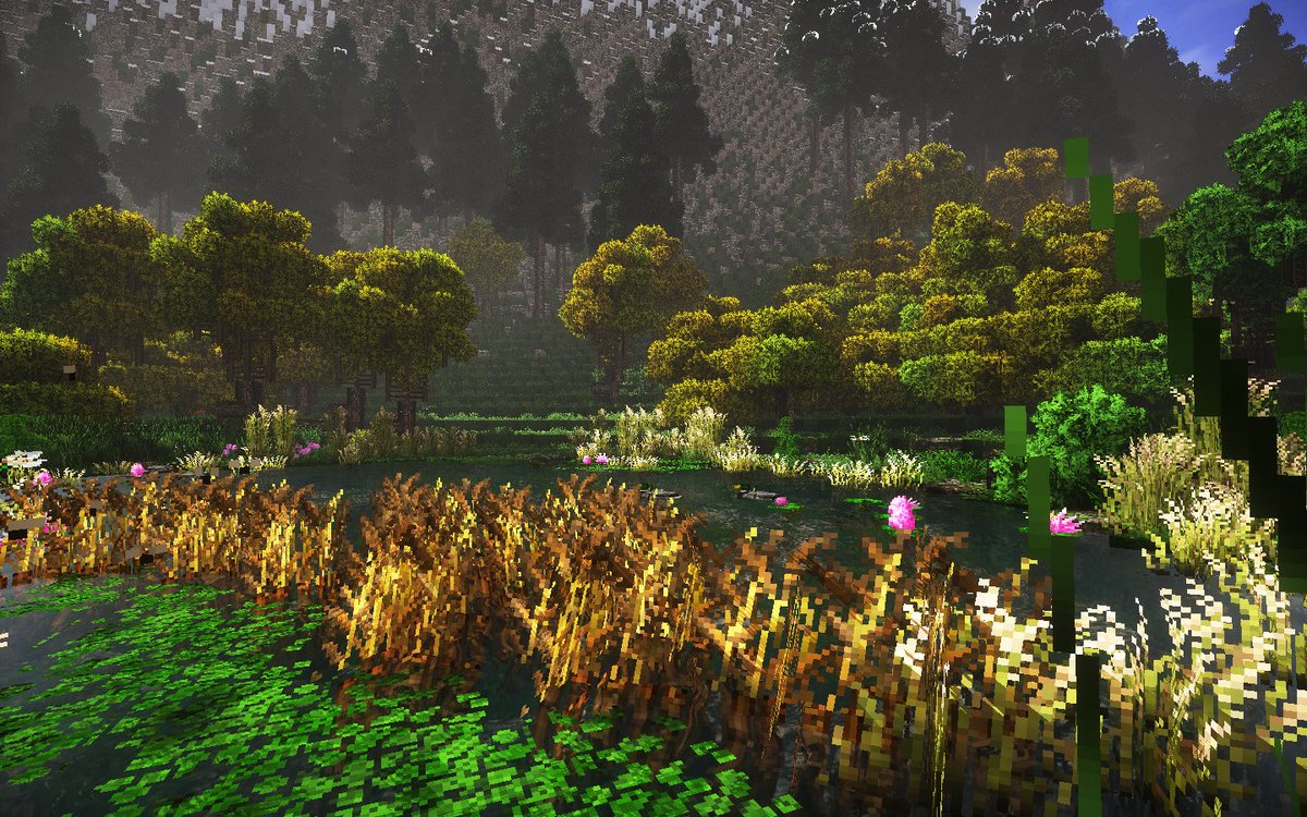 Triliton's tweet image. Just some pretty nature :) #Myshaders #WeAreConquest #Rpg #Minecraft #Roleplay