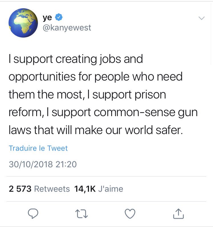 Sobermedia's tweet photo. [NEWS] 

Dans une série de tweets, Kanye West explique qu’il souhaite prendre ses distances avec la politique. Selon lui, il a été manipulé pour répandre des messages auxquelles il ne croit pas. Ce dernier prône la compassion pour les immigrés et l’amour en général. https://t.co/9vjAl2n6Du