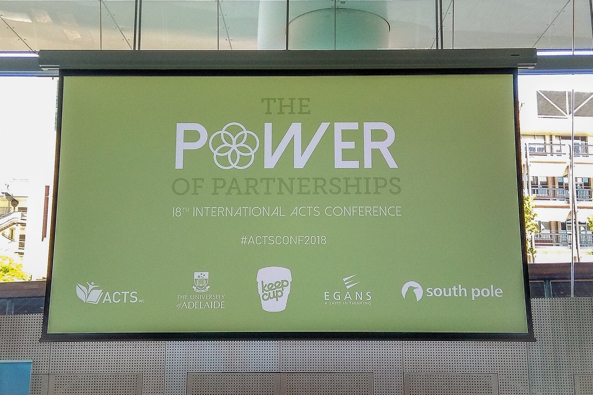 bowscovery's tweet photo. Good morning #ACTSCONF2018 get keen for the next three days - especially my chat about #sustaincoffee @UniofAdelaide Thursday 1st 12-1230... perhaps we could partner up @keepcup? https://t.co/JuB4Phvvf5