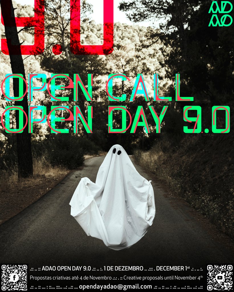 adao2830's tweet photo. OPEN DAY 9.0 - OPEN CALL
Músicos, fotógrafos, performers, pintores, escultores, writers, actores, bailarinos, criativos, designers, e todas as outras mentes inquietas...
Enviem as vossas propostas criativas até dia 4 de Novembro para opendayadao@gmail.com https://t.co/m6J3bsFNOP