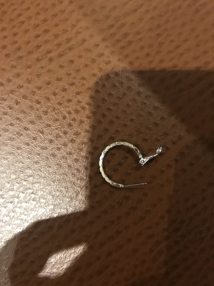 defunct135's tweet photo. Earring found in transportation lobby - please find the Boston Red Sox fan in a Pedroia shirt! https://t.co/IIVtLmJeAJ