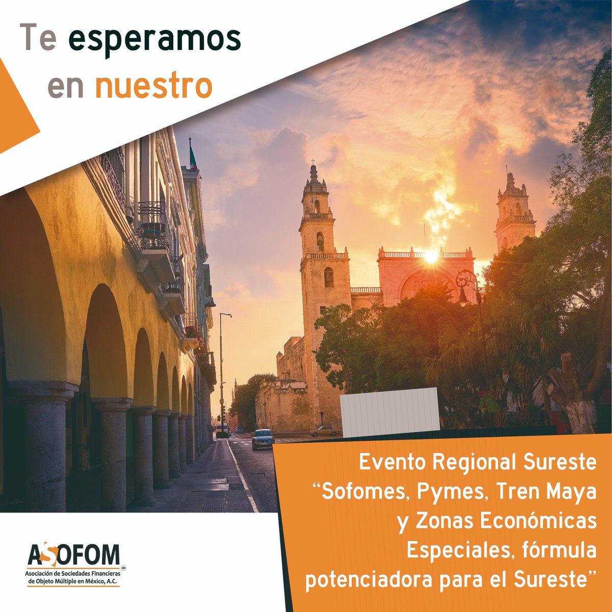 ASOFOM_OFICIAL's tweet photo. No olvides que nuestro evento #Regional #Sureste está cada vez más cerca. 😀
¿Ya apartaste tu lugar? 😏
✔ #Socios tienen entrada gratuita
✔ #NoSocios cuota de recuperación $700 + IVA
#EventoRegional #Yucatán #ASOFOM #SoyASOFOM #EquipoASOFOM #SOFOMes #SectorFinanciero https://t.co/h4cQAYBsPX