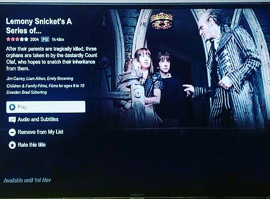 #TonightsFilm: First of the night - the Baudelaires must defeat Count Olaf in 'Lemony Snicket's A Series of Unfortunate Events'.

#lemonysnicketsaseriesofunfortunateevents #bradsilberling #jimcarrey #emilybrowning #liamaiken #baudelaireorphans #countolaf #theletterthatnevercame
