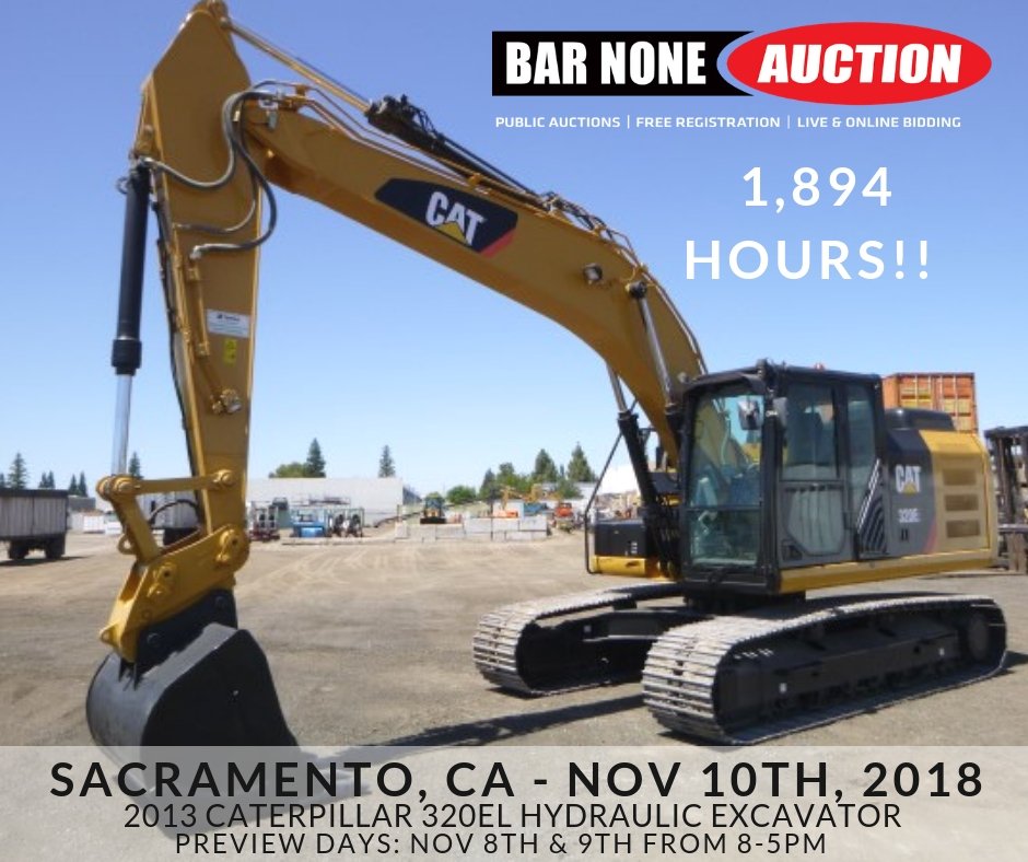 This 2015 Caterpillar 320EL Hydraulic Excavator is all fired up and ready to go!!! 
It's in our #Sacramento Nov 10th Auction so bid now! 💻📱⌨️😀
#320EL #caterpillar #excavator #demolition #catexcavator #caterpillarequipment #hydraulicexcavator #construction #heavyiron