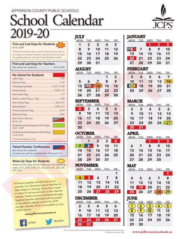 jcps 2021 calendar Jcps On Twitter Jcps School Board Votes 7 0 To Approve The 2019 2020 And 2020 2021 School Year Calendars Wearejcps jcps 2021 calendar