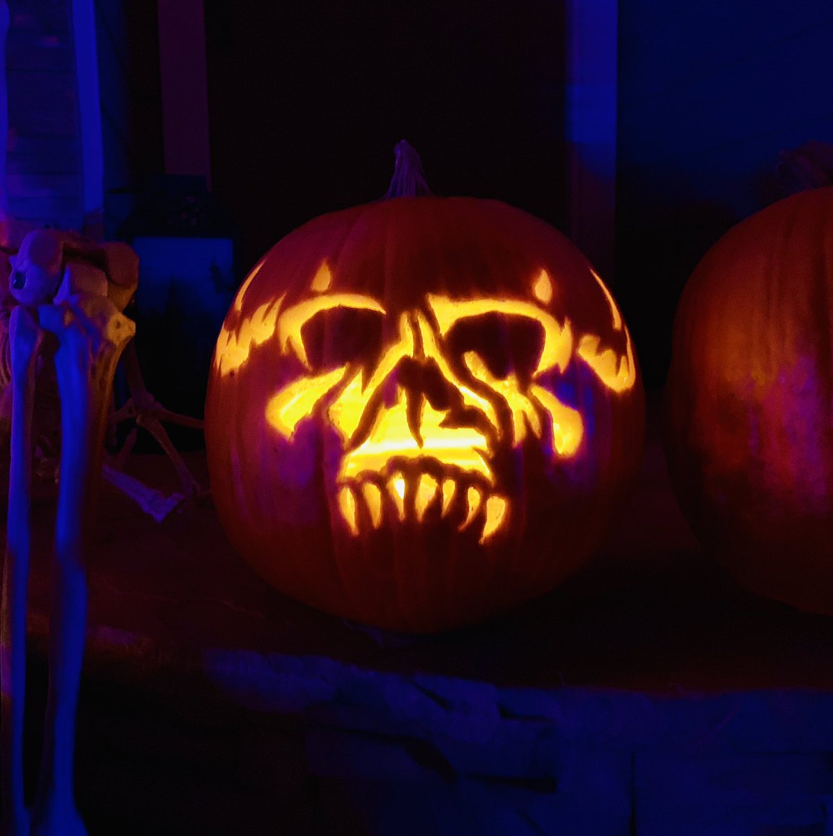 csdesign72's tweet image. My entry this year on family #pumpkincarving night. #Danzig Skull 🤘🏻@themisfits #Halloween @defjam