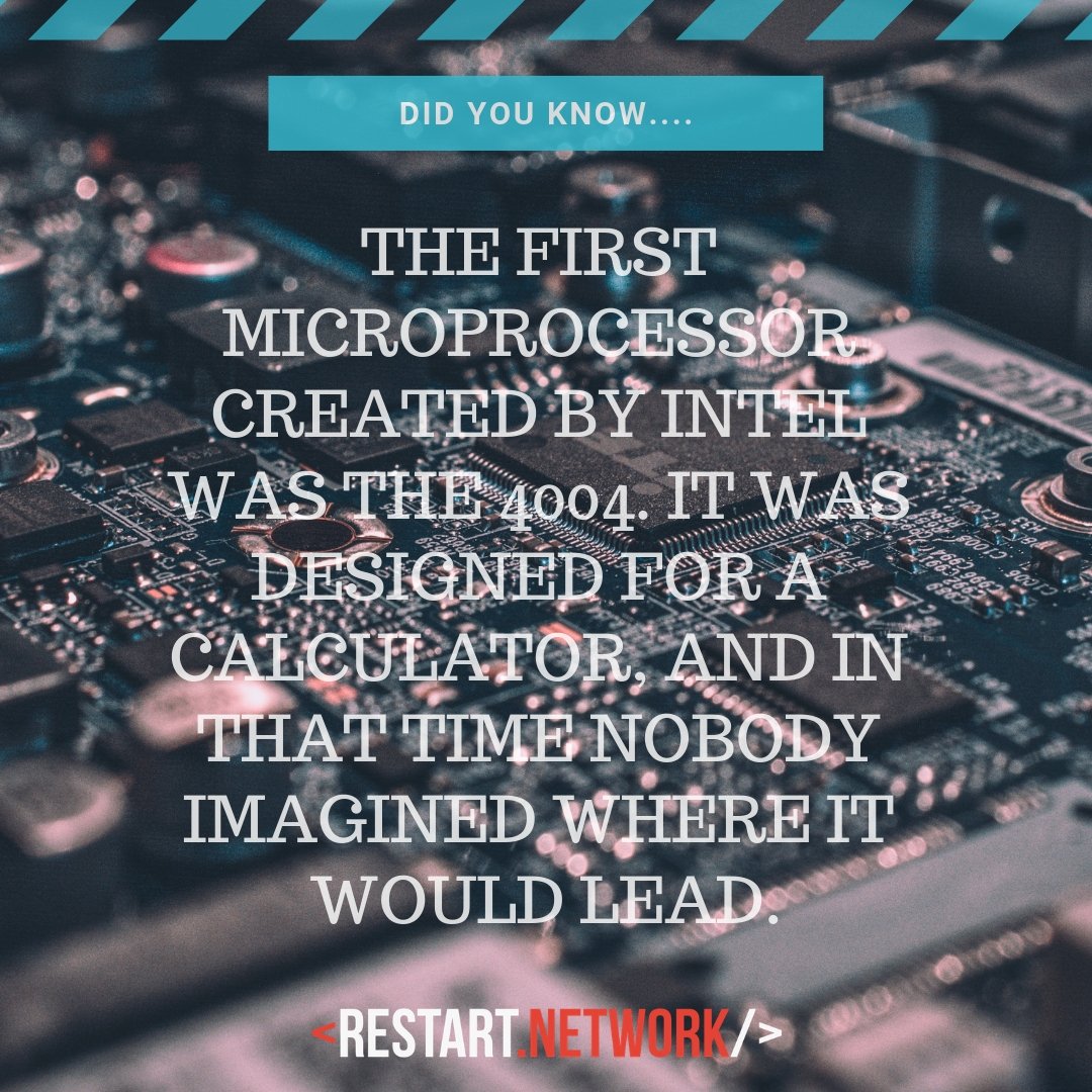 We continue with the Interesting facts for #Wednesdays. This time, a very interesting fact about microprocessors and the origins of this component?
#Javascript #typescript #react #vuejs #webdevelopment #webdeveloper #angular #webdesigner #html #html5 #programming #css #css3 #js
