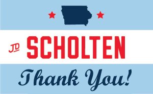 JDScholten's tweet image. Thank you to everyone who has become a part of this incredible movement. In a little over 24 hours, we've received over $350,000 from over 7,500 individuals and signed up dozens of new volunteers. And we're just one point away from defeating Steve King. #GameOn