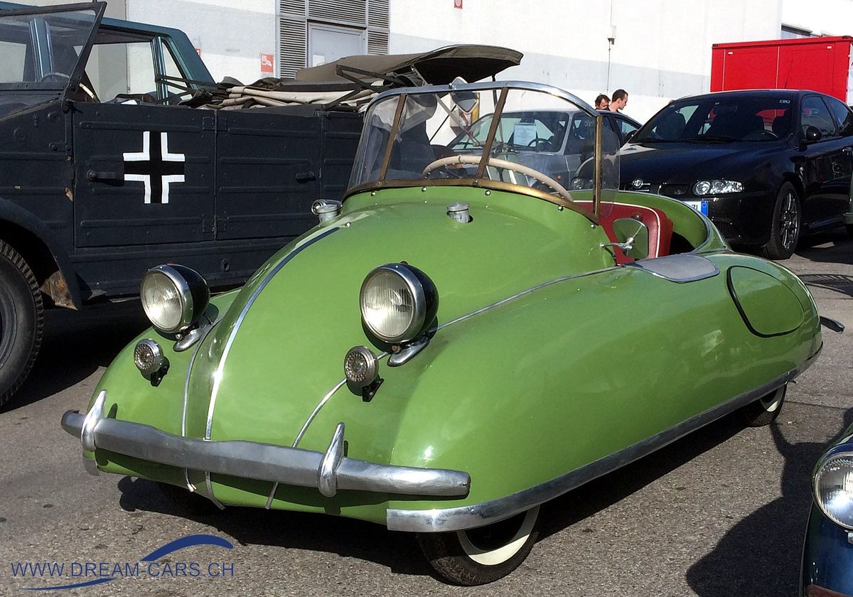 spicker123's tweet photo. via Dream-Cars Schweiz
An ultra rare italian Microcar, the Volugrafo Bimbo 46, here at Auto e Moto d'Epoca in Padova. Our classic car of the week. https://t.co/6sao21JV5Y