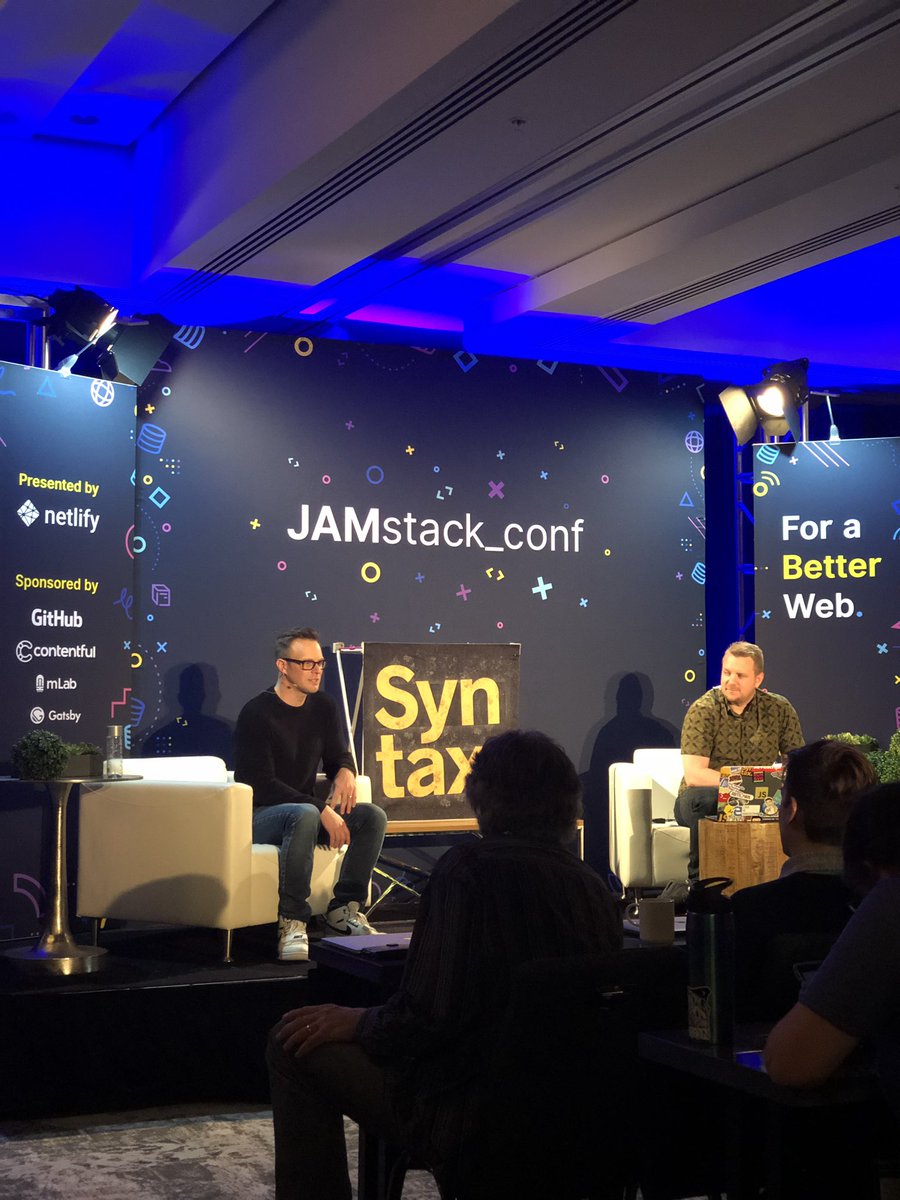 devipirts's tweet image. Watching @stolisnki and @wesbos recording #syntaxfm podcast live at #JAMstack_conf and it’s super fun!! 😄 You guys rock!