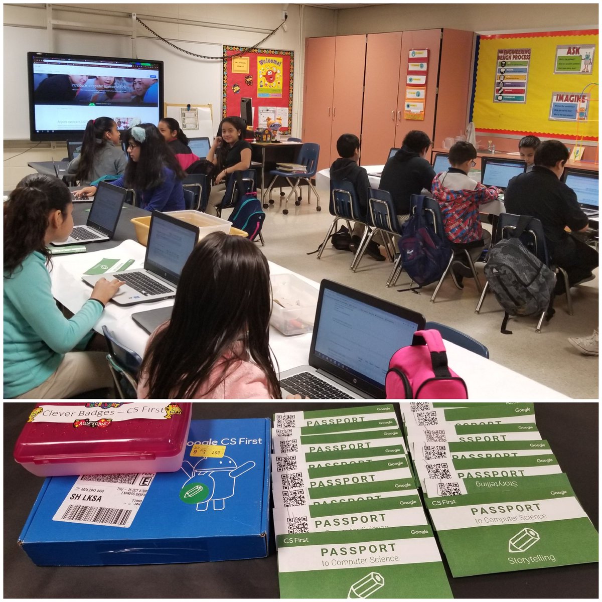 HillaryVolkmann's tweet image. We welcomed 17 students to our new Bulldog Coding Club @blackelem_AISD today! 3rd, 4th and 5th graders can't wait to work on the Storytelling module of Google   #CSFirst, #CodingWithScratch, @aldinelibraries. @AldineSTEM