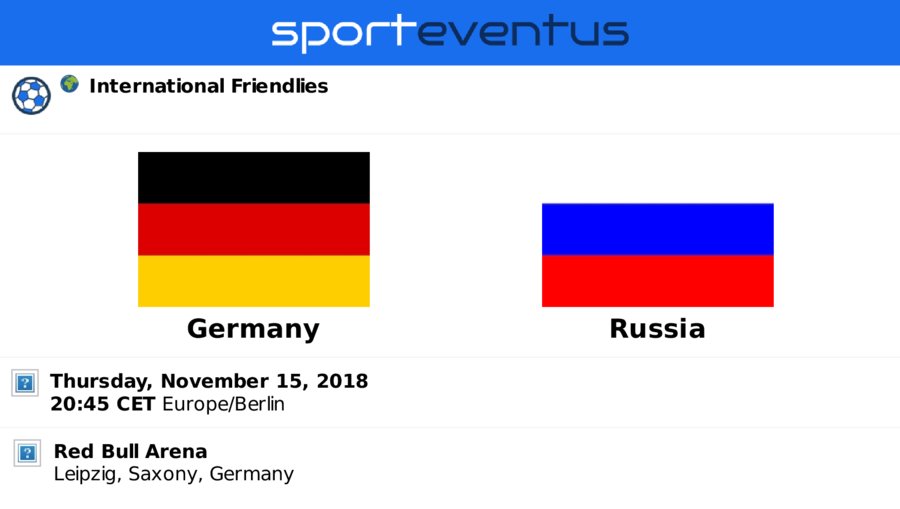 sporteventus's tweet photo. ⚽ Don't miss #dfb_team 🆚 #Russia
📅 Thursday, November 15th 20:45 CET
🏆 #InternationalFriendlies 🌍
📍 #Zentralstadion
🎟 Compare #ticketprices &amp; buy securely❗
🔗 https://t.co/5Wsn67CVQt https://t.co/MKaw8ZFgsM