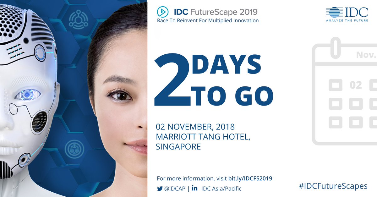 IDCAP's tweet photo. As the #DX wave continues, new power positions are emerging in the IT vendor world, determining which players will thrive or fade over the next 5 years. Don't be left behind! Learn what awaits the ICT industry as #IDCFutureScapes reveals its 2019 Top 10 Predictions in 2 days! https://t.co/NLRO9g4vxc
