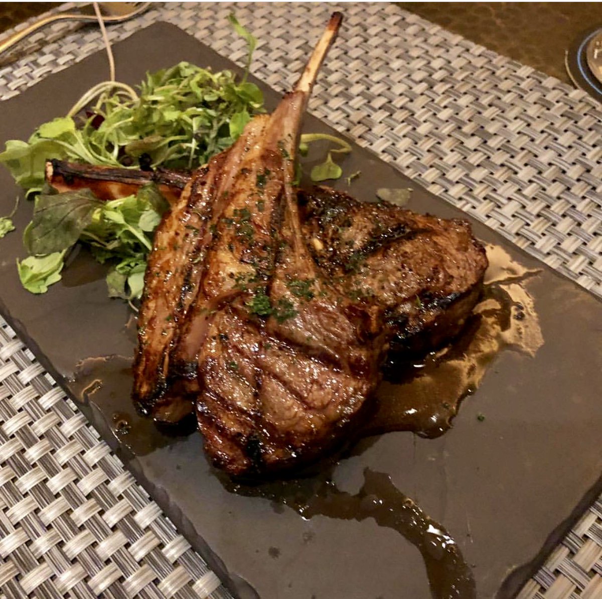 TrumpWaikiki's tweet image. Our new seafood dinner menu also features lamb chops marinated in Chermoula, a pungent herb sauce from North Africa that&apos;s prepared with balsamic vinegar, cilantro, garlic, ginger, lemon &amp;amp; red wine reduction. Join us at #WaioluOceanCuisine. #trumpwaikiki #lampchops📷:@dusandivko