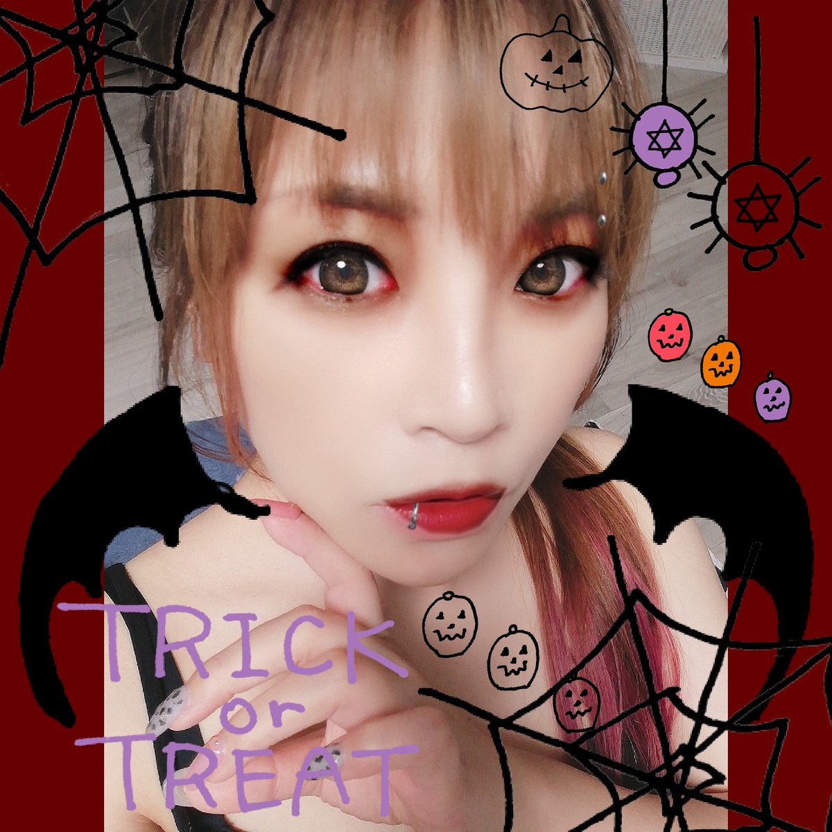 榊原ゆい Happyhalloween お祭りはhappyじゃなきゃいけない ハロウィンだからって何してもいい日って訳じゃない いつもと変わらずルール節度を守って楽しむもの 楽しむ予定がないので写真アプリでハロウィンメイク合成したら ほぼアルバム Bloody