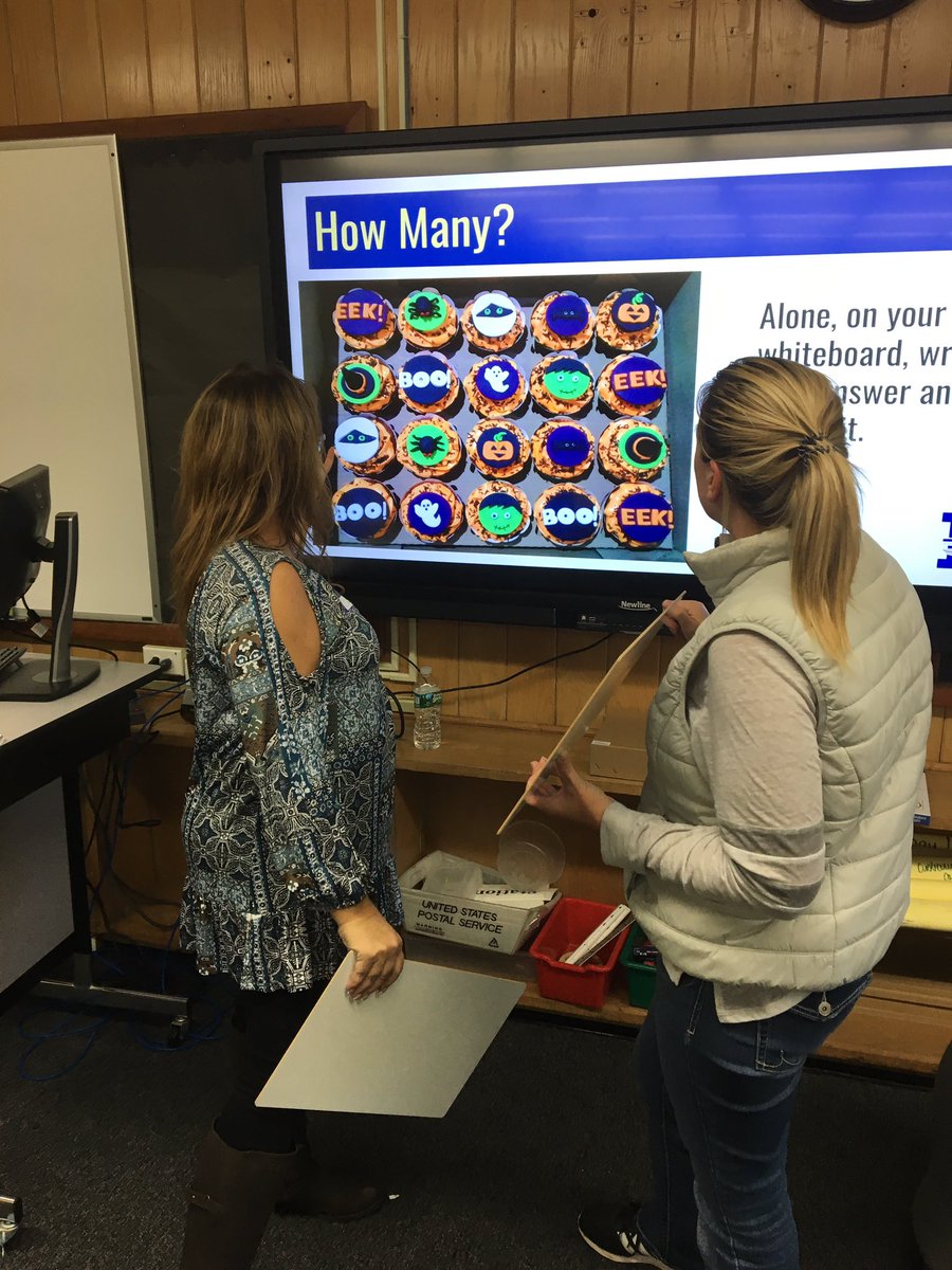 BlessingMahopac's tweet photo. Warming up our brains with Math Stretches! I can’t wait to see all of the twitter posts tomorrow with Halloween Theme math activities! #GuidedMathTTT #MathRocksInPac #HalloweenEveMathFun @Ms_Forman_MHS https://t.co/SstZrVFlSc