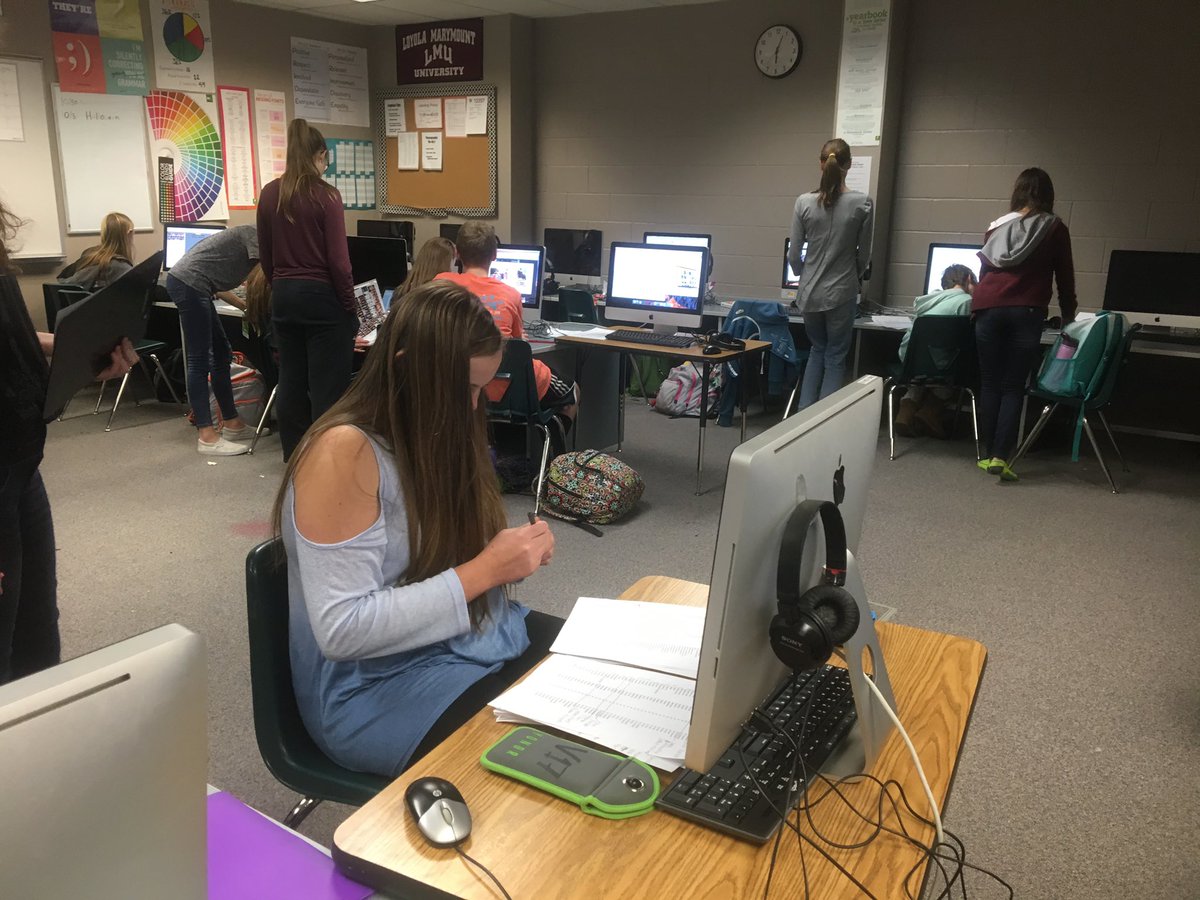 CastleRock_MS's tweet photo. Our yearbook staff is working away to make this year’s book better than ever! #proudprincipal https://t.co/kxDlEqw7fr