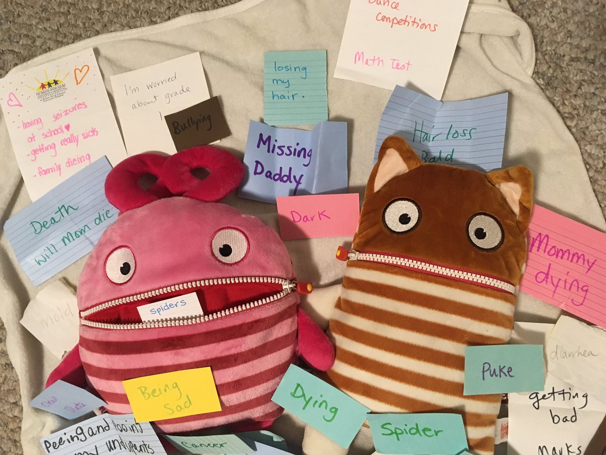 ChildLifeMorgan's tweet photo. My awesome #WorryEaters work hard at every #patient #session helping kids cope with #fear #worry and #anxiety - #childlife #community #practice https://t.co/Fhn5oDEKMa