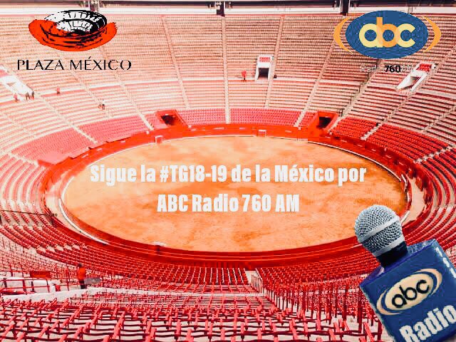 A partir del 11 de noviembre en la más taurina del cuadrante <a href="/ABC760AM/">ABC Radio</a> abcradio.com.mx
<a href="/LaPlazaMexico/">La Plaza Mexico</a> 
<a href="/CarlosFloresMtz/">Carlos Flores</a> 
<a href="/Matajacas2/">Eduardo Castillo 2</a> 
<a href="/vania_ravelo/">Vania Ravelo</a> 
<a href="/Pelotauro/">Gabriel Medina Espinosa</a>