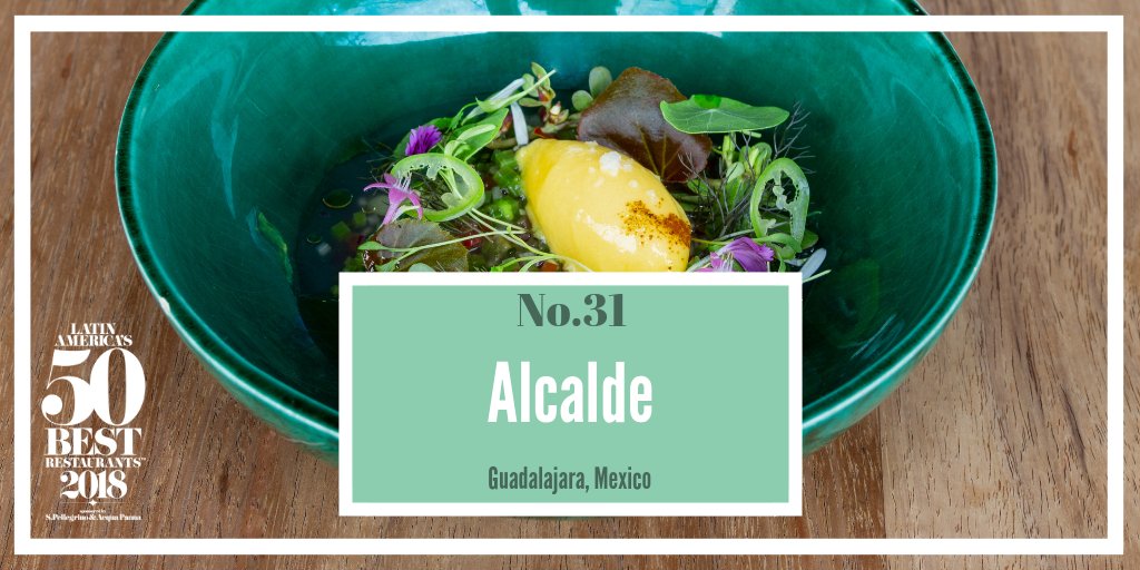 The World's 50 Best (@theworlds50best) on Twitter photo Applause for Alcalde in #Guadalajara, Mexico, No.31 in Latin America’s 50 Best Restaurants 2018. #LatAm50Best <a href="/RestAlcalde/">RestAlcalde</a> Applause for Alcalde in #Guadalajara, Mexico, No.31 in Latin America’s 50 Best Restaurants 2018. #LatAm50Best <a href="/RestAlcalde/">RestAlcalde</a>