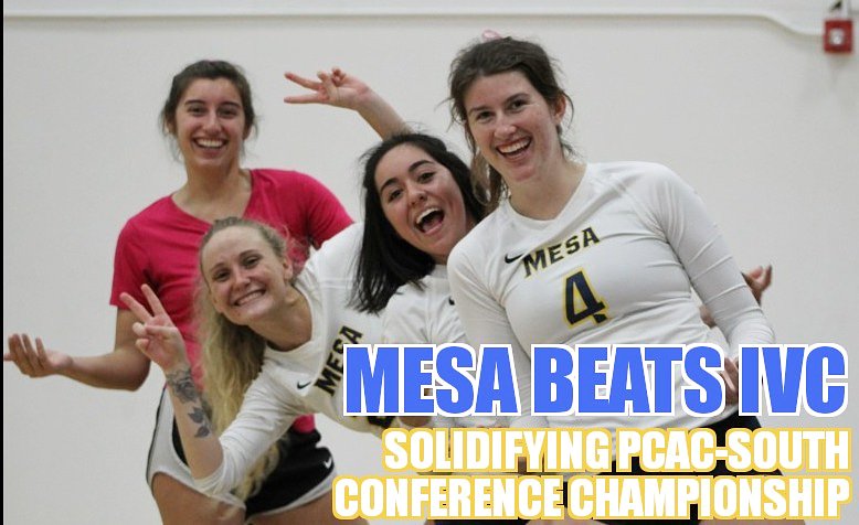 sd_mesavball's tweet image. Mesa continues their conference run beating Imperial Valley College and solidifying a PCAC-South Conference title!!! #gosdmesa #sdmesavolleyball #pcac #goolympians #sdmesavolleyball #olympianstrong