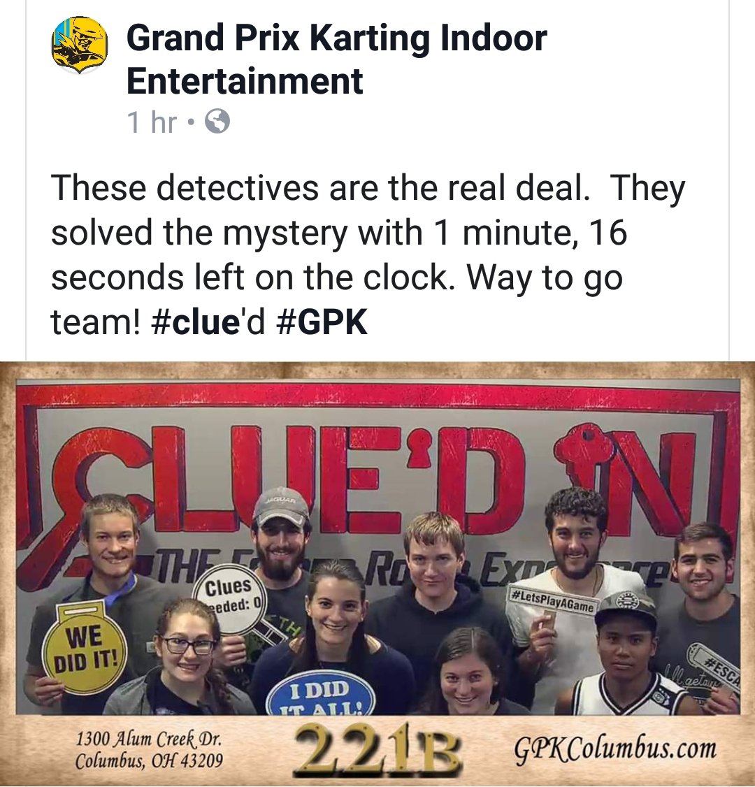 osuasabe's tweet photo. For our club social we were able to beat the escape room just in the nick of time 💪🏆🏅 https://t.co/m6ZrMMX2Hc