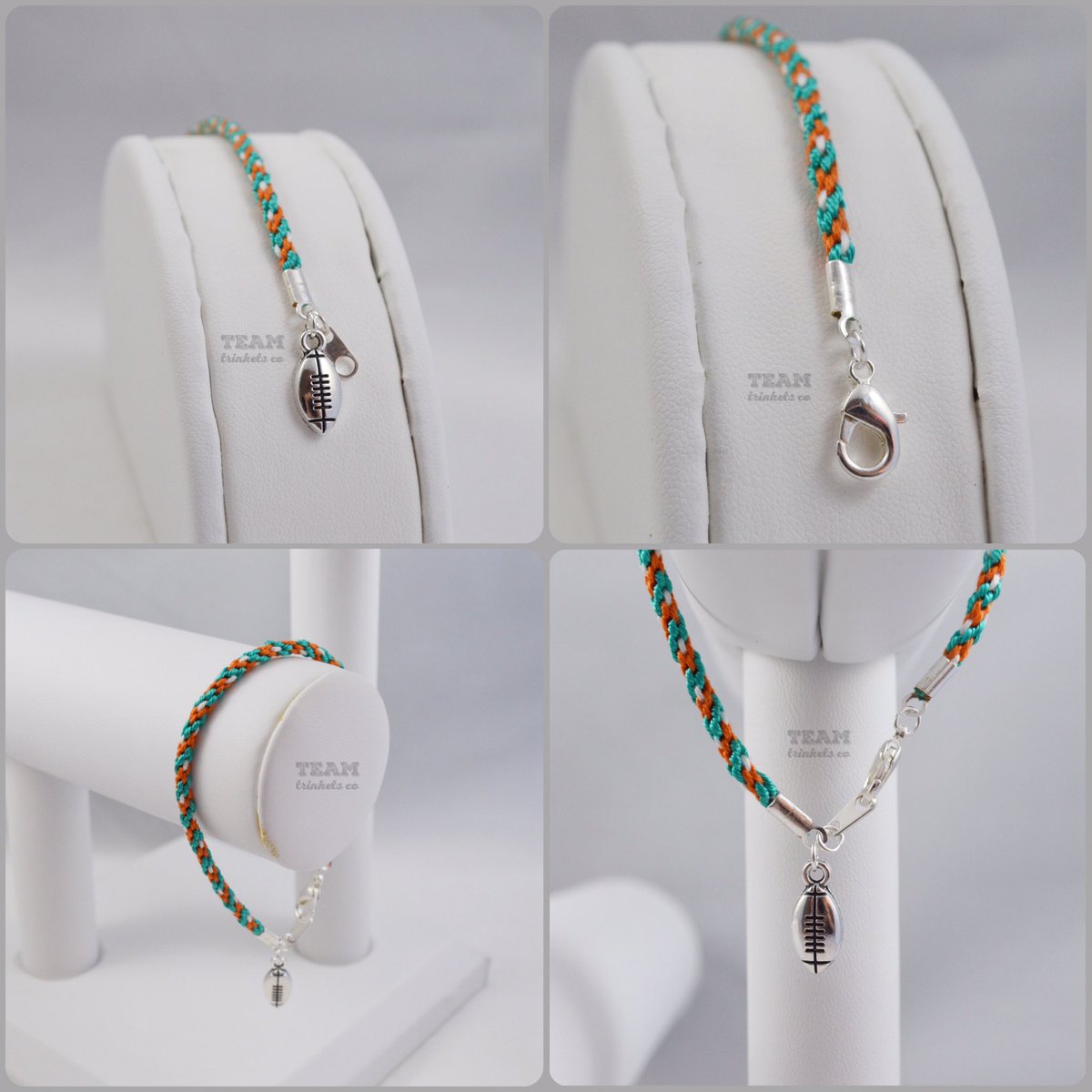 teamtrinketsco's tweet photo. Loving the turquoise in this @MiamiDolphins bracelet! Link in profile. 🏈 #etsyshop #football #dolphins #teamtrinketsco https://t.co/WBGSsX6Fa6