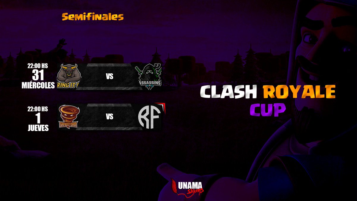 #ClashRoyale | 🏆 Clash Royale Cup

¡Mañana sigue el torneo!

<a href="/BIO_eSportsCR/">BIO eSports CR</a> enfrentará a @AssassinsARG_ desde las 22:00 por el canal de <a href="/SlayerDarkness1/">Slayer Darkness</a>.
 
El viernes <a href="/SandstormARG_/">Sandstorm ARG</a> jugará contra @REFORCE_eSports a la misma hora, pero transmitirá <a href="/ElNugge/">Maximiliano Bordón</a>.