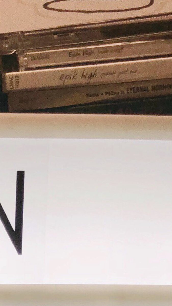 when namjoon finished setting up his new studio, he posted a pic on twitter and in the bg you can see epik high albums uwu