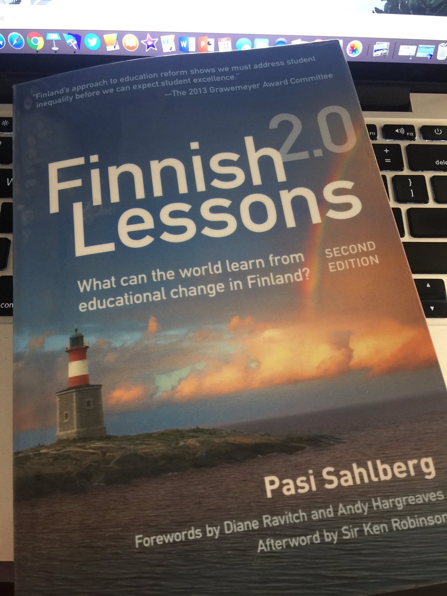 lindarubens's tweet photo. About to get stuck into some professional reading #finnishlessons @pasi_sahlberg #ulearn18 https://t.co/th3El5ZPyt