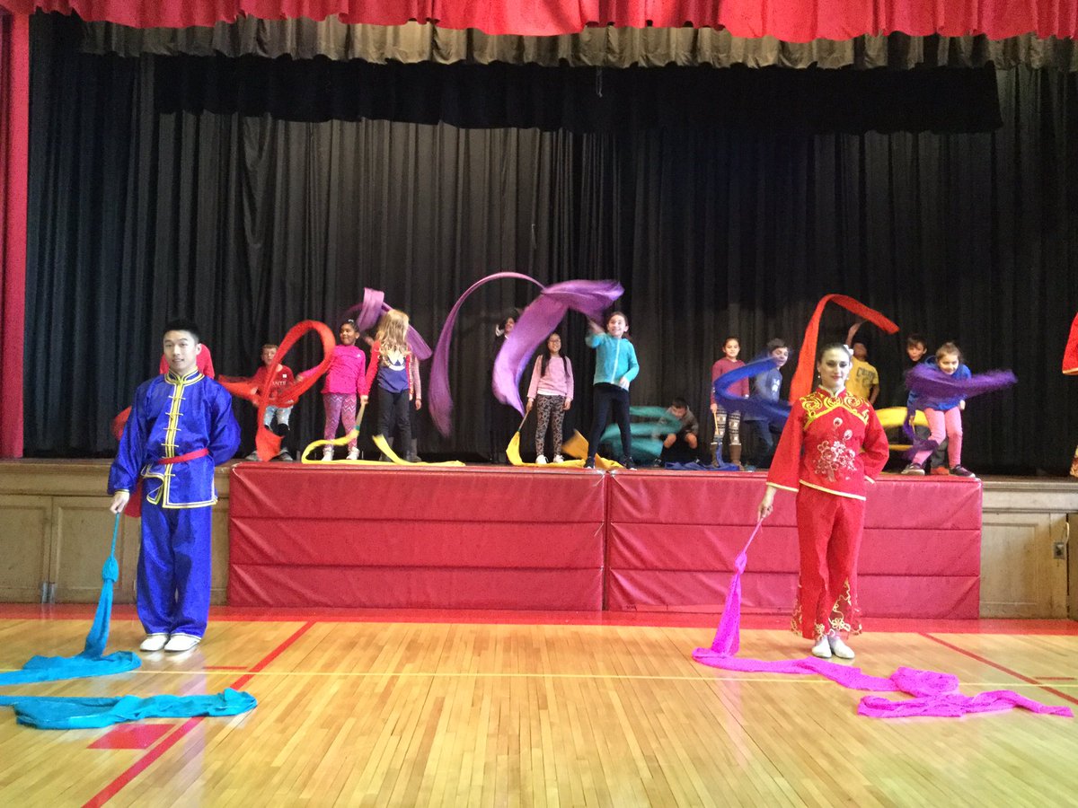 CWCJefferson's tweet image. Cultural assembly on Chinese dancing. Jefferson kids loved it.