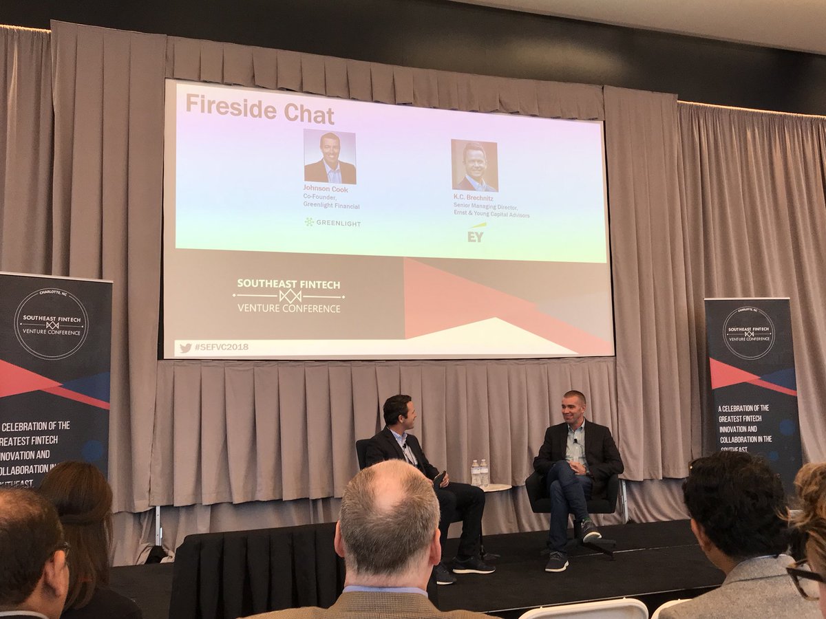 QuiringAE's tweet photo. Getting ready for the #FiresideChat at #SEFVC2018 with #EY and #GreenlightFinancialTechnology https://t.co/I6rpsdQiwB