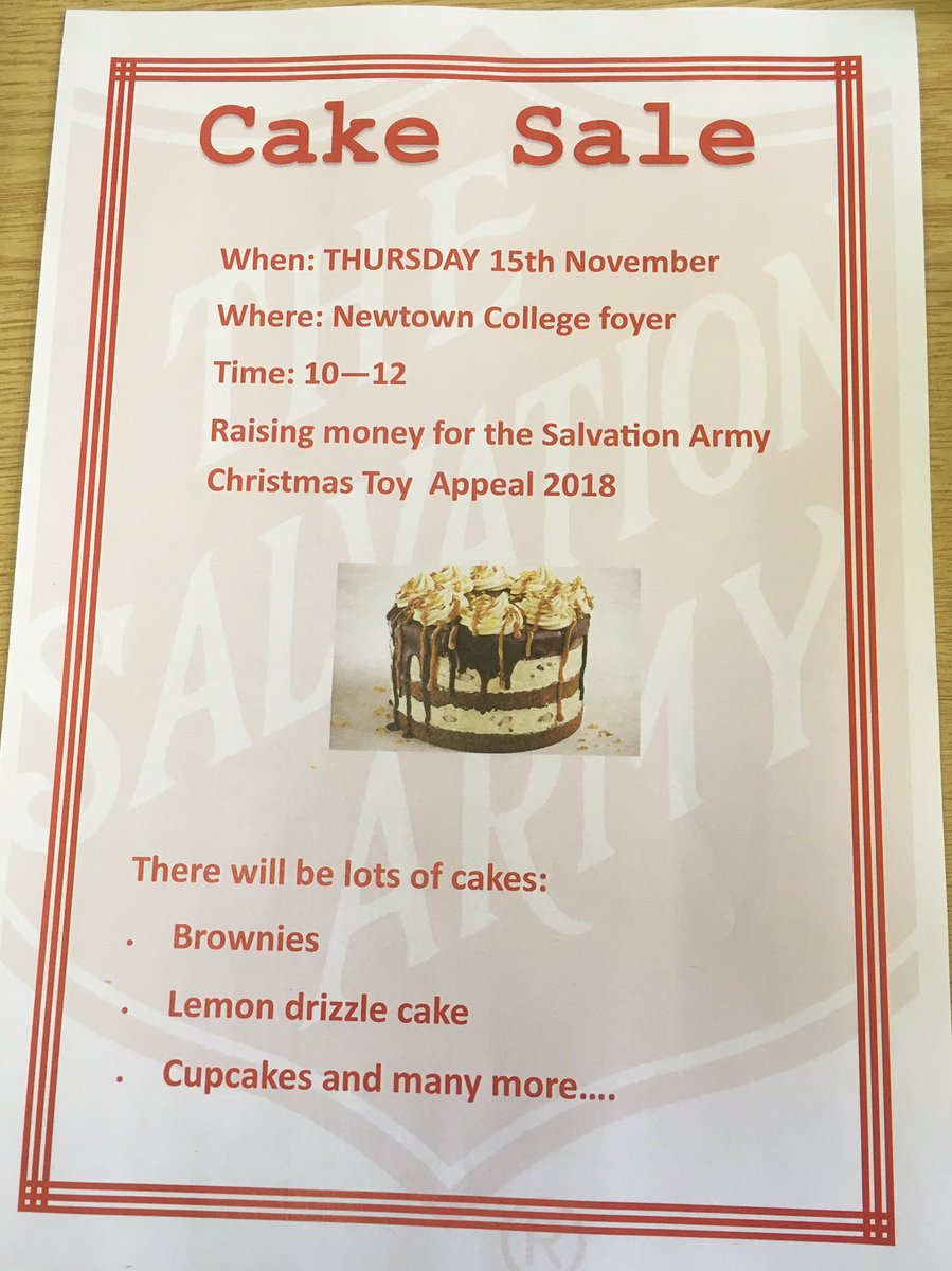 NPTC Newtown H&SC L3 (@nptcnewtown_hsc) on Twitter photo Come and support the year 2 HSC students #NewtownCollege <a href="/NPTCGroup/">Grŵp Colegau NPTC Group of Colleges</a> as they try & raise lots of money for the <a href="/salvationarmyuk/">The Salvation Army</a> Christmas Toy Appeal 🎄 All money raised will help local families enjoy Christmas 🎄 #CommunityChallenge #WBQ Come and support the year 2 HSC students #NewtownCollege <a href="/NPTCGroup/">Grŵp Colegau NPTC Group of Colleges</a> as they try & raise lots of money for the <a href="/salvationarmyuk/">The Salvation Army</a> Christmas Toy Appeal 🎄 All money raised will help local families enjoy Christmas 🎄 #CommunityChallenge #WBQ
