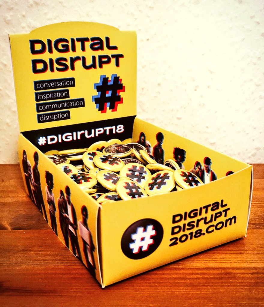 DigitalDisrupta's tweet image. #Badges #HellzYeah #Merch #Digirupt18
