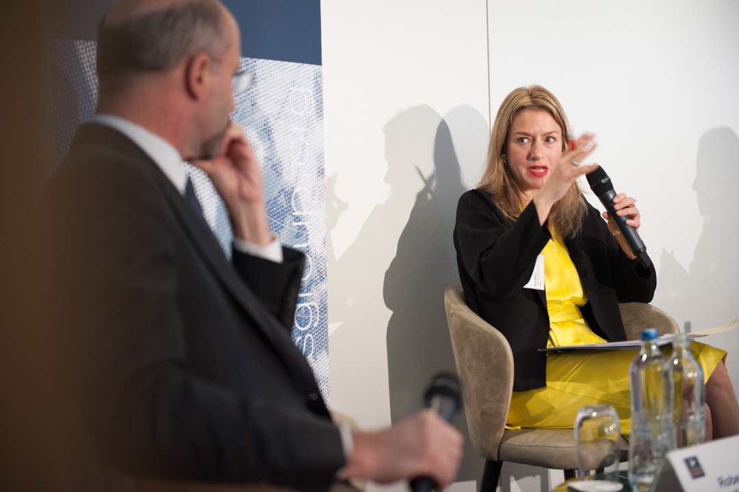 gmfus's tweet photo. Today GMF's @RosaBalfour moderated a lively discussion between @CrisisGroup President and CEO @Rob_Malley and @FedericaMog on the role of the European Union as a global peace actor. Watch the full video: https://t.co/Te5d4x7461 #WatchList2018 https://t.co/1FPMOw9FZA