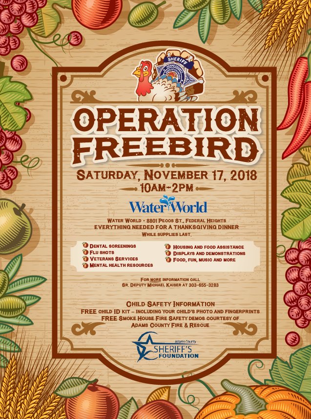 Adams Sheriff's Page on Twitter "Operation Freebird is right around