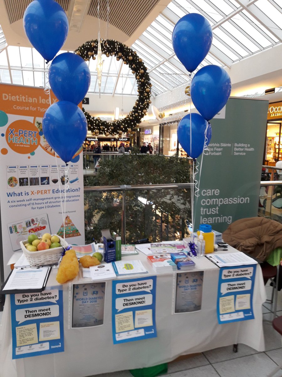 SheenaR19's tweet photo. HSE Dublin North City &amp; County Diabetes service screening for diabetes in Blanchardstown Shopping Centre on World Diabetes Day. https://t.co/tRChkFthCH