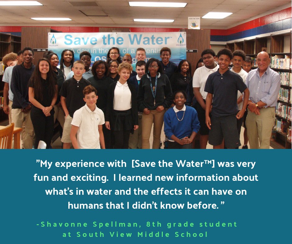 SaveTheWater's tweet image. We are proud to make an impact in the lives of the future innovators of tomorrow.  Students love our DILOs STEM program. Your donation will help us expose more students to water contamination issues and what a #STEM career is like. #buildascientist #supportSTEM #dontstopgiving