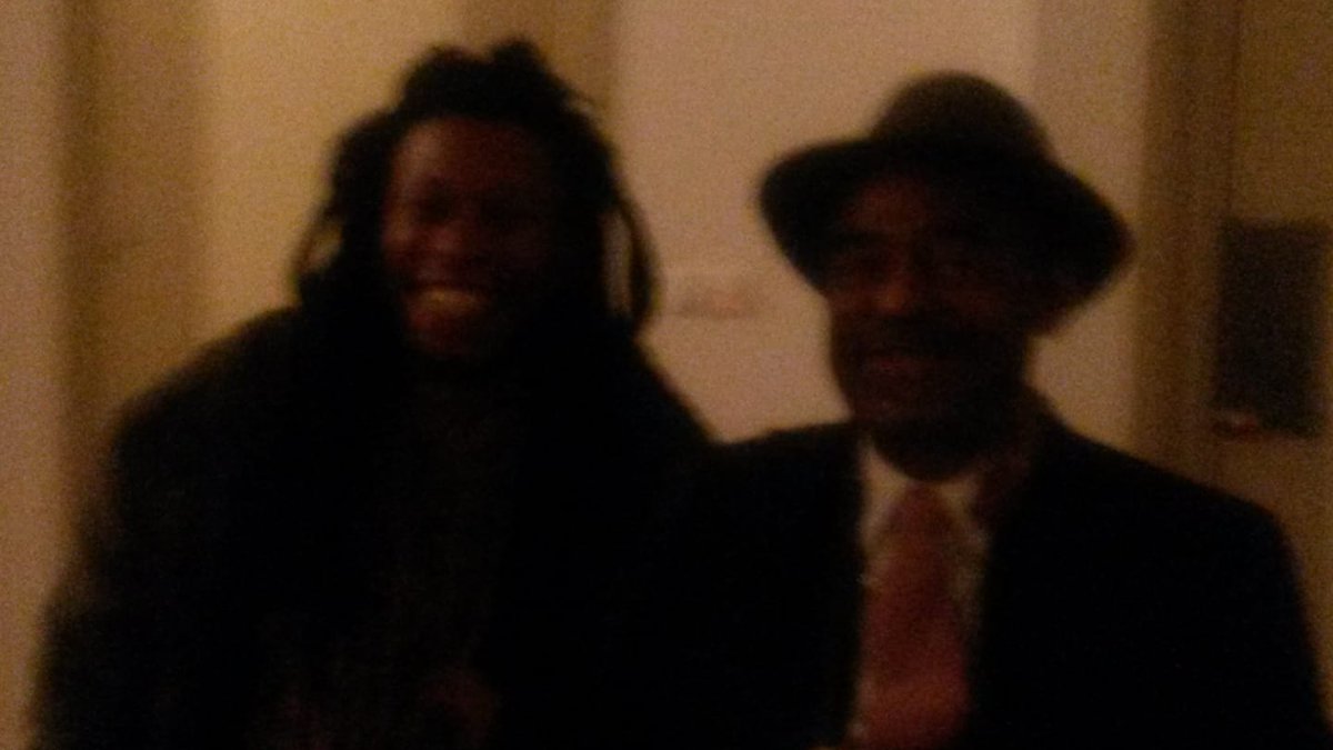 SibusileXaba's tweet photo. Then the creator shows you that you're not alone 😇... Hanging with the great Archie Shepp before gig and after 😀... Ahhhhh mahhhnnnn no words...
Thank you SuperSonicJazz... Special one for me this 💚.1luv! 
#grandmaster_Archie_Shepp
#NguwuShwabada 
#Thank_you_Sound
#Amsterdam https://t.co/6VjfqfVw3x