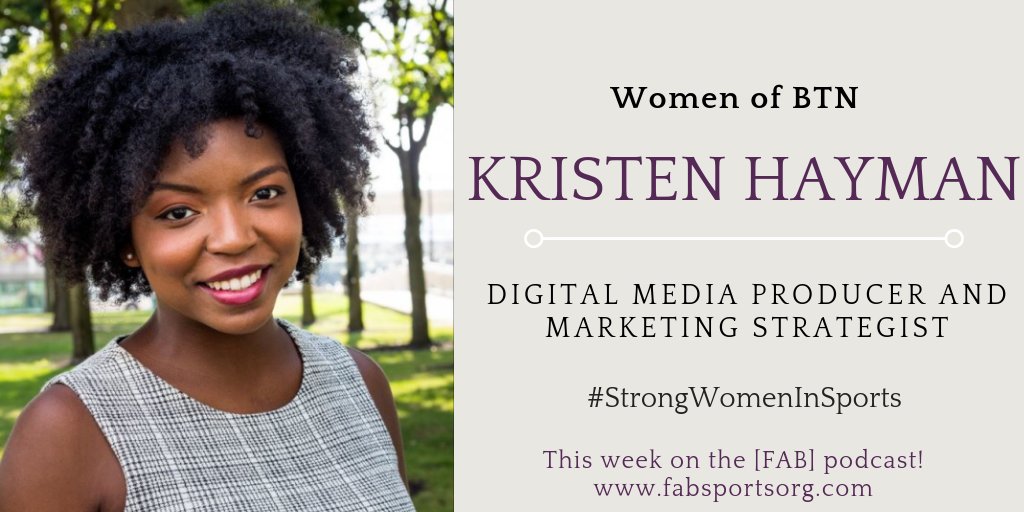 FABSportsOrg's tweet photo. This week's episode of the FAB Podcast talks Digital Media and Marketing for @BigTenNetwork with @MsJaneThang! Join us for the second installment of our Women of BTN series. https://t.co/oSFXRfvbvi