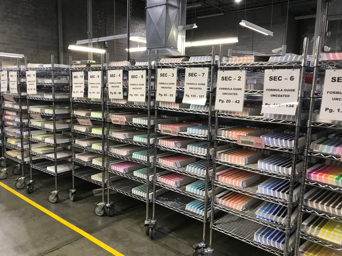 ColorConfidence's tweet image. Ever wondered what the inside of a @pantone factory looks like? 

We recently visited the Pantone HQ, and had a great time learning about how the famous colour palettes are made! #pantone #colorpalette #graphicdesign