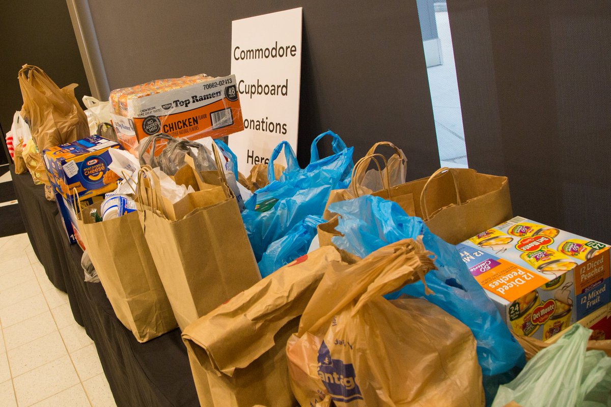 lorainccc's tweet photo. Join the #HungerFreeLCCC Challenge and bring in 10 cans for the Commodore Cupboard or donate $10 to, which equals 60 pounds of food through our partnership with the Second Harvest Food Bank, to Commodores Care Day tomorrow from 8:30 to 11 a.m. in College Center. https://t.co/D9QqumrX7y