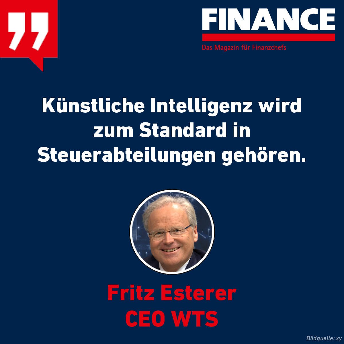 Künstliche Intelligenz wird in Steuerabteilungen bislang kaum genutzt. Dabei könnten Unternehmen mit KI signifikant sparen, sagt @WTS_Germany CEO Fritz Esterer bei FINANCE-TV. bit.ly/2OIlL4U