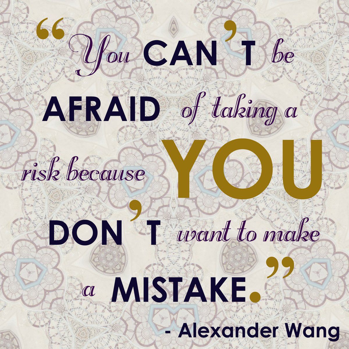 LaModesigns's tweet photo. WEDNESDAY #fashionmusing --> Couldn’t have said it better myself! Wise words by Alexander Wang 👌
#fashionquotes #takearisk #wednesday #quote #alexanderwang #wednesdayquotes #streetstyle https://t.co/Ox45xxvLbO
