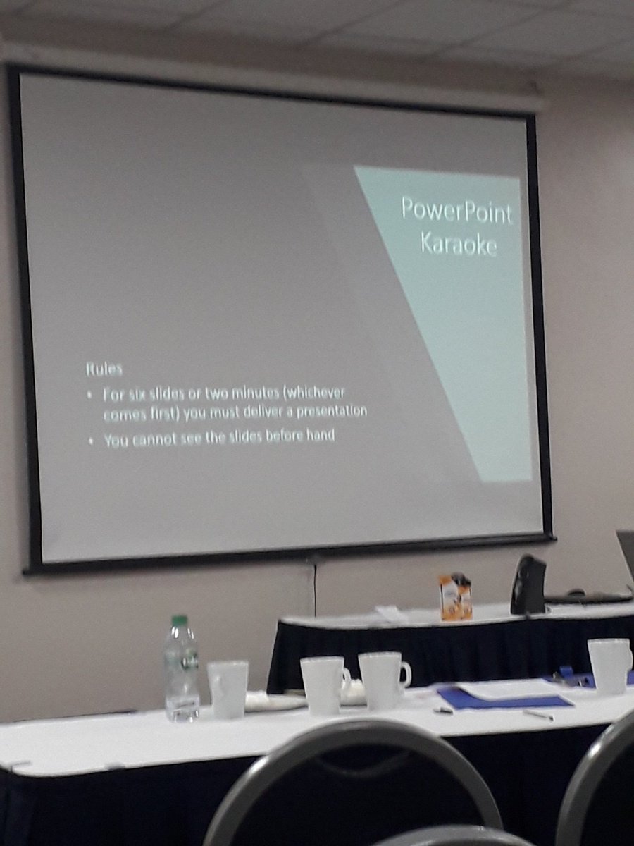 techskillsorg's tweet photo. #PowerPoint Karaoke is a great way to #thinkonyourfeet. It's good fun too and a fab way to improve your confidence and presentation skills. #northevent https://t.co/MPYuEJLiH7