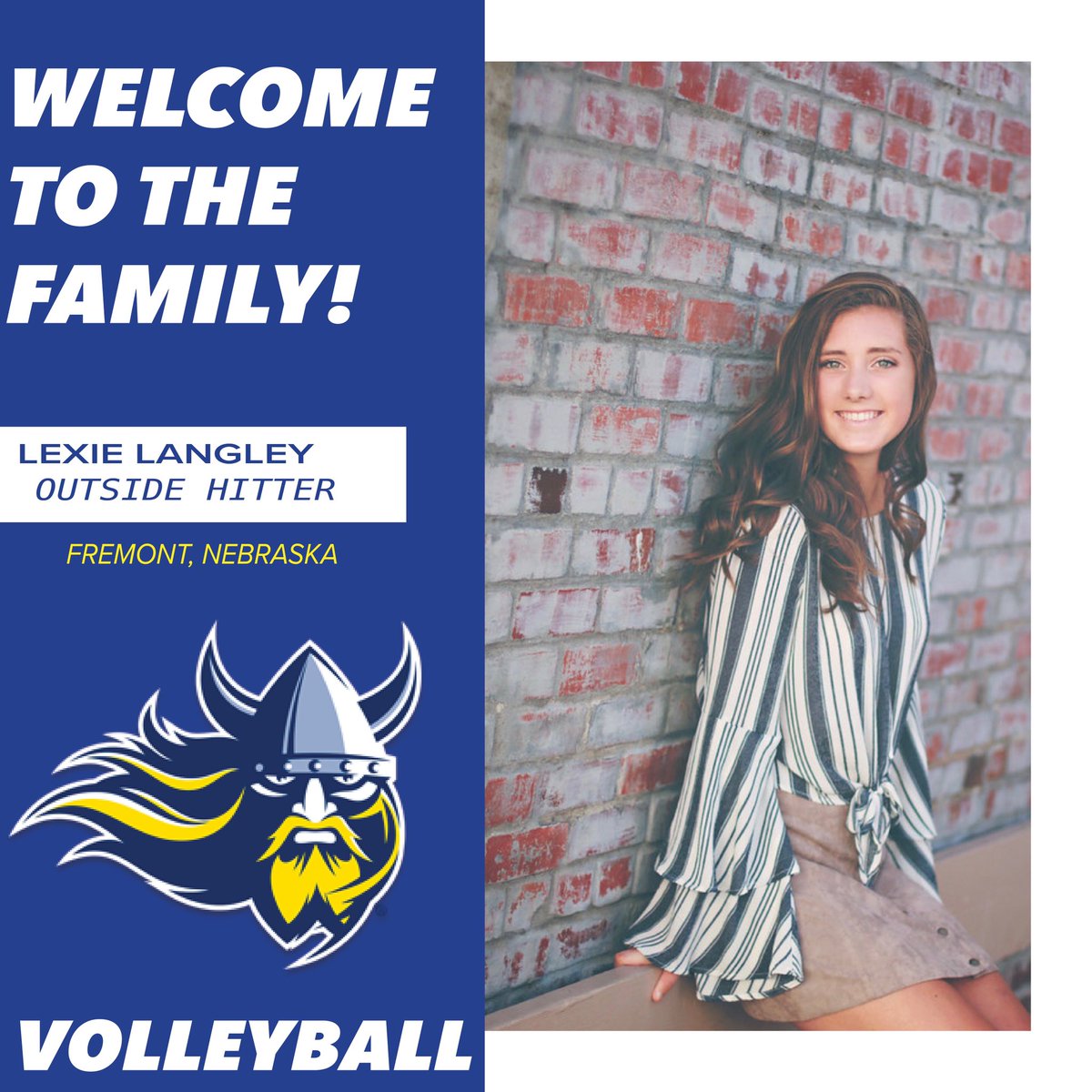 AugieVolleyball's tweet photo. Welcome the first signee of the 2019 class Outsider Hitter, Lexie Langley! 👏🏽 👏🏽 #augievball https://t.co/CIcYBTsfqv