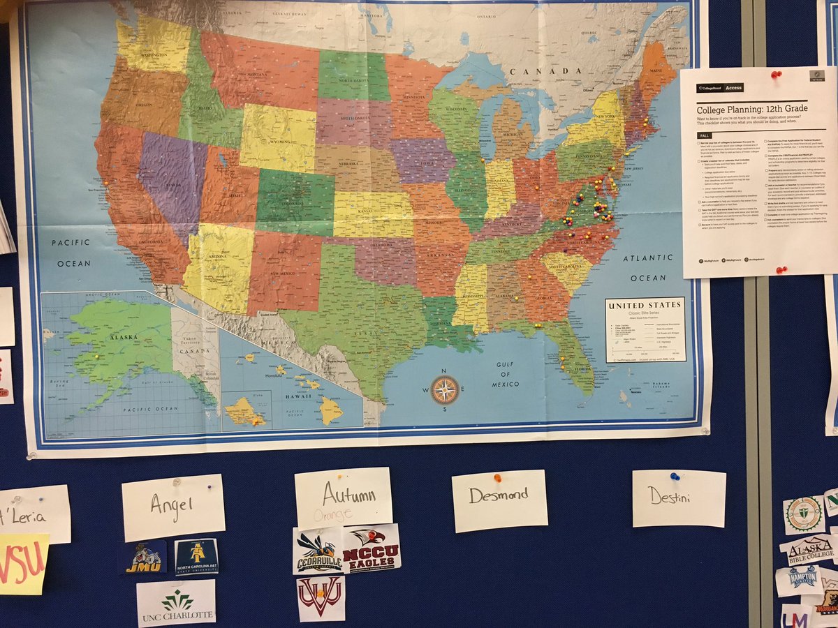 MADE_MBK's tweet image. Our senior application map is quickly filling up with students applying as far as Hawaii!!! Though seems like @virginiatech and @VCU seems to be the hotspots so far!